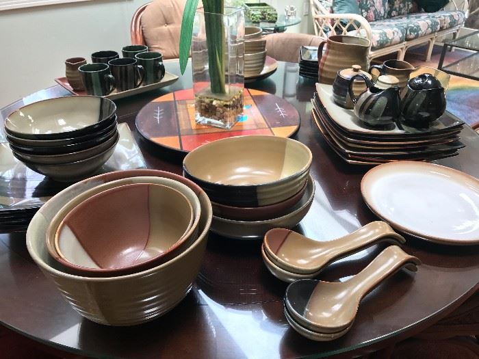 Sango pottery dinnerware set