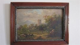 SMALLER EUROPEAN ANTIQUE OIL ON BOARD