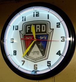 Vintage Ford neon clock
