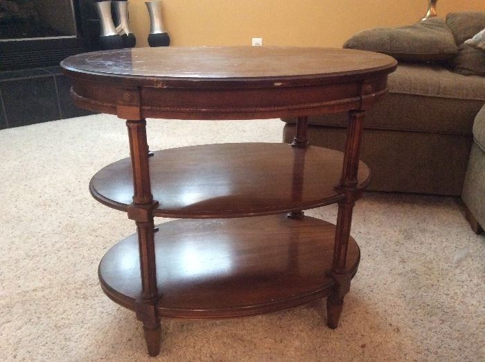 Antique oval side table