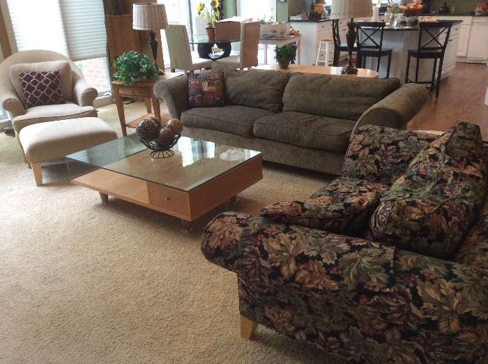 Great room features beautiful Ethan Allen furniture 
