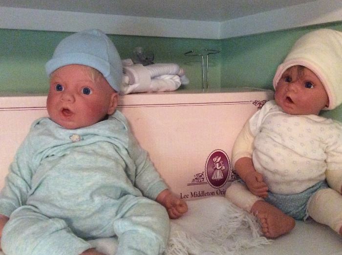 Pair of Lee Middleton Originals collectible dolls