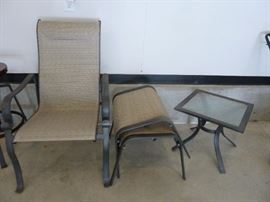 Patio chair and ottoman