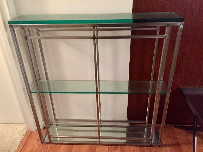 Metal and Glass Shelf Unit
