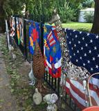 Tons of holiday banners!  And garden ornaments too!