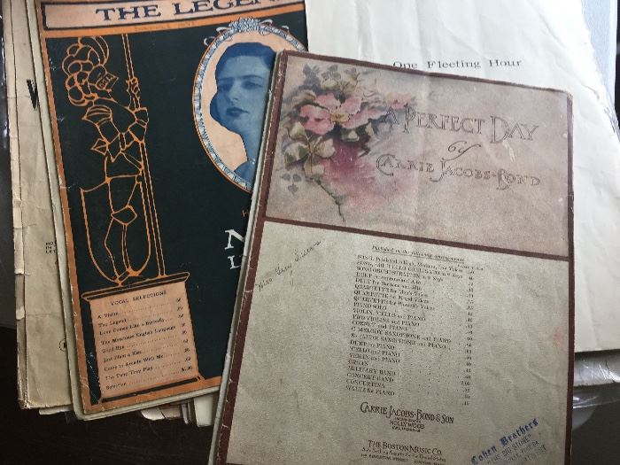 Antique sheet music 