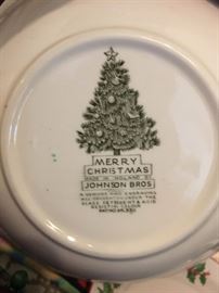 Johnson Bros Merry Christmas Plate