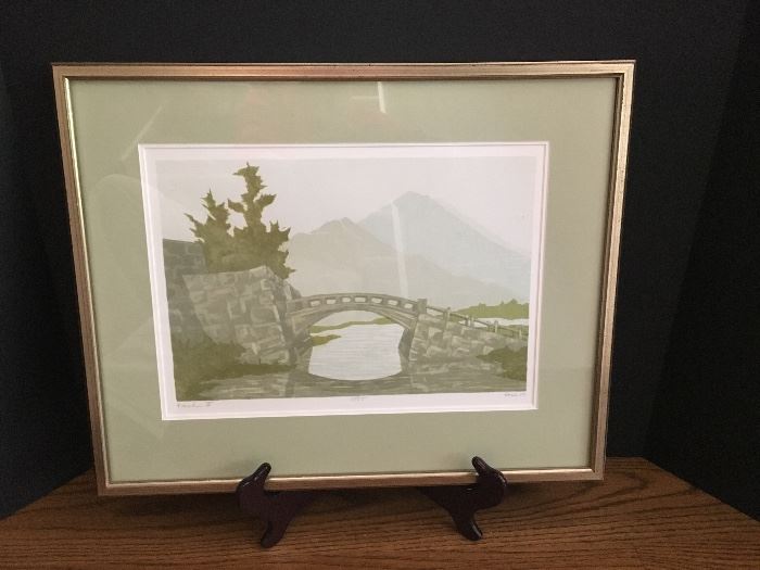 We have a collection of William Zacha serigraphs. William Zacha was the founder of the Mendocino Art Center and a noted California Artist. These serigraphs are a portion of Zacha's works depicting scenes from his studies in Japan.