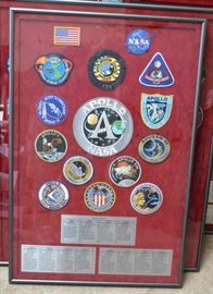 Framed Apollo Patches