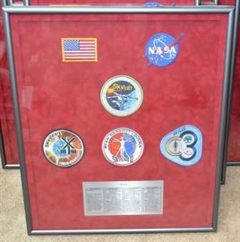Framed NASA Skylab Patches