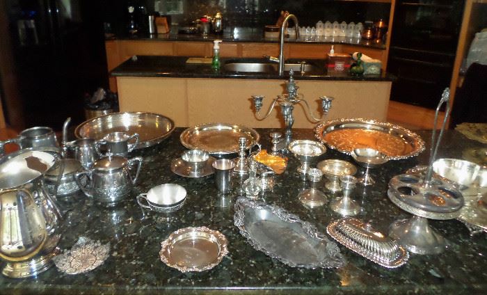 Large selection of Sterling & Silverplate pieces
