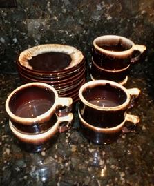 Vintage set of Pfaltzgraff Soup Cups & Plates