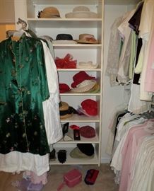 Clothes, hats & bathrobes, plus a huge amount of negligees 