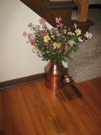 Flower pot with artificial flowers-$10