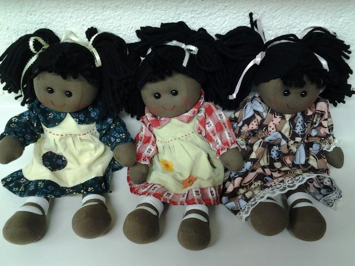Black Raggedy Ann dolls (new)-$15 each