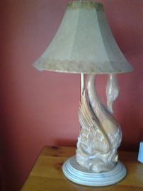Pair of swan lamps - $25 each