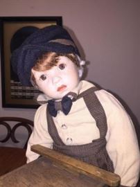 Franklin Heirloom doll with Coca Cola Cart