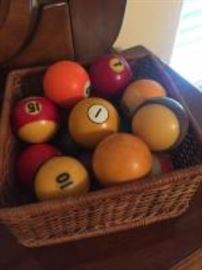 vintage pool balls