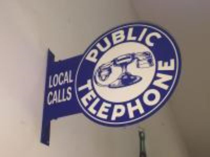 Vintage phone sign