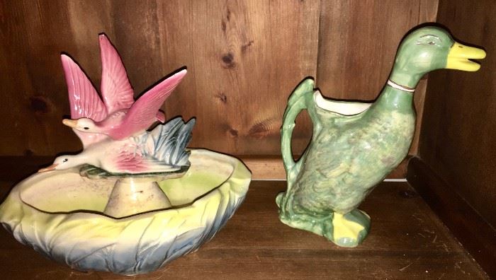 McCoy planter and Cash Family pitcher