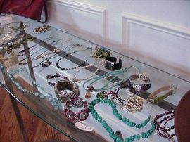 Selection of costume jewelry