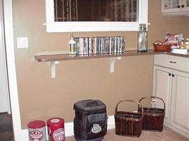 Lots of picnic accessories; DVDs, baskets