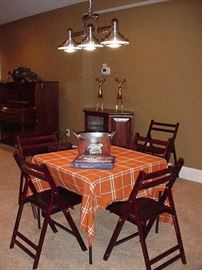 Card table and chairs