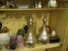 STERLING SILVER WINE DECANTERS