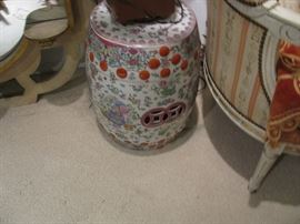 ONE OF TWO GARDEN SEATS