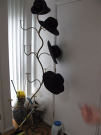 7 FOOT TALL UNUSUAL BRONZE HALL TREE