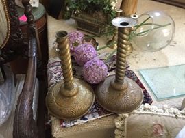 GREAT PAIR OF ANTIQUE CANDLESTICKS