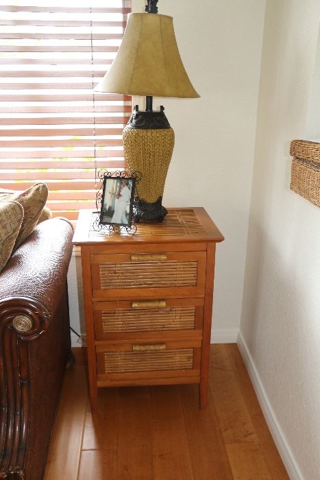 Bamboo/wicker end table