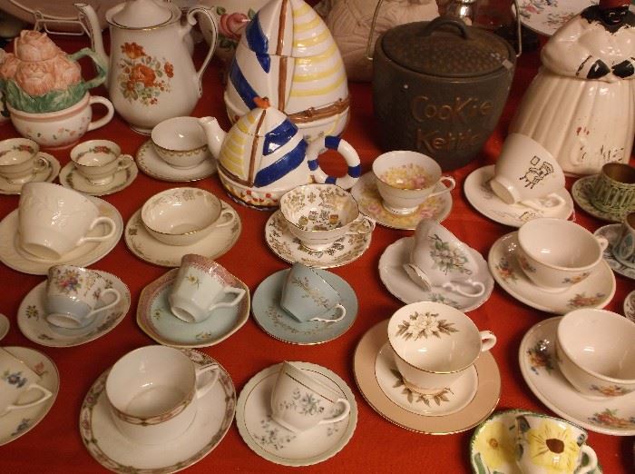 More cups and saucers