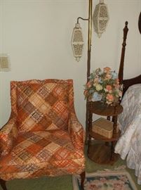 Mid-century chair and pole lamp