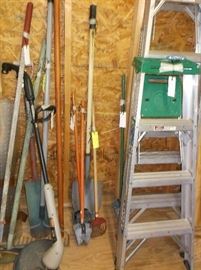 Ladder and tools