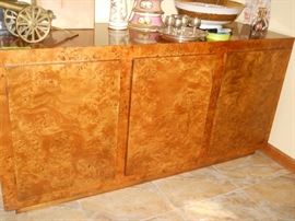 Burl Wood Buffet has matching dining Room Table