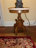 MARBLE TOP VICTORIAN WINE TABLE