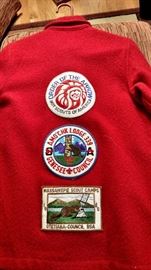Older wool Boy Scout jacket with patches