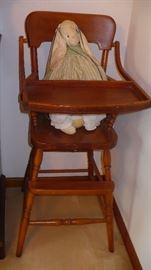 HIGH CHAIR AND RABBIT