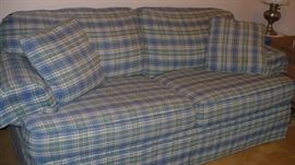 BLUE AND WHITE SOFA NICE CONDITION