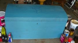 PAINTED BLUE TRUNK