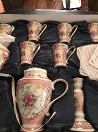 Sorelle Fine Porcelain tea set in original box