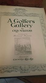 Cover page from the book of golf prints. London.