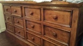 Very large pine storage chest