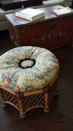 MacKenzie Childs ottoman from the 1990s