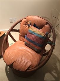 one of a matching pair of swivel chairs