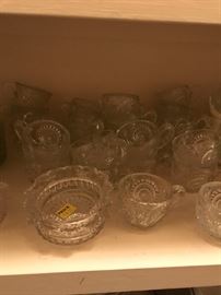 old punch cups in several patterns