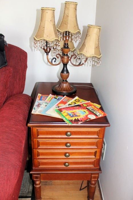 Side Table with pull out trays