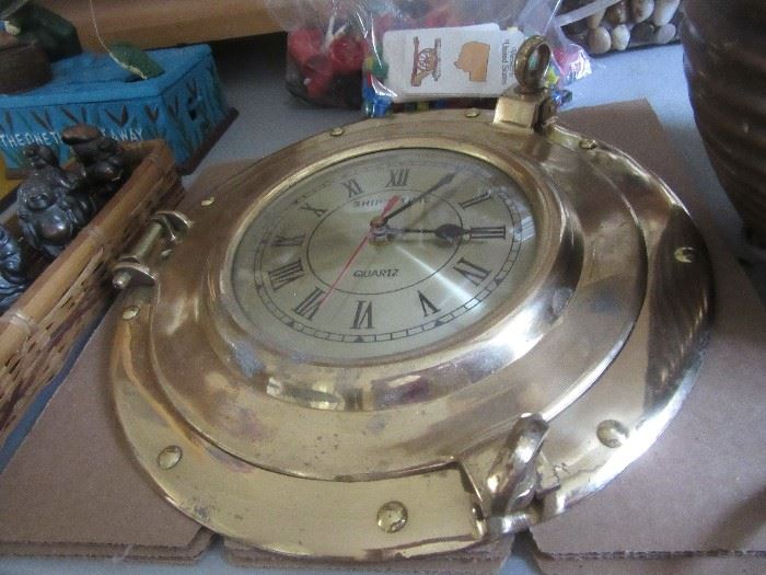 A battery operated nautical clock. 