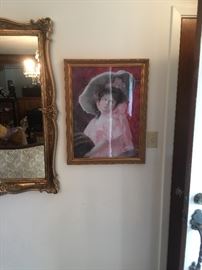 Victorian lady picture framed art